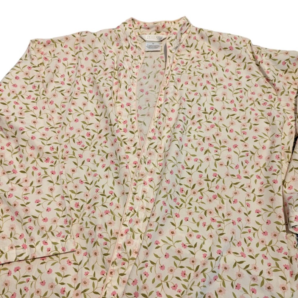 Crabtree & Evelyn Floral Print Robe - Size M